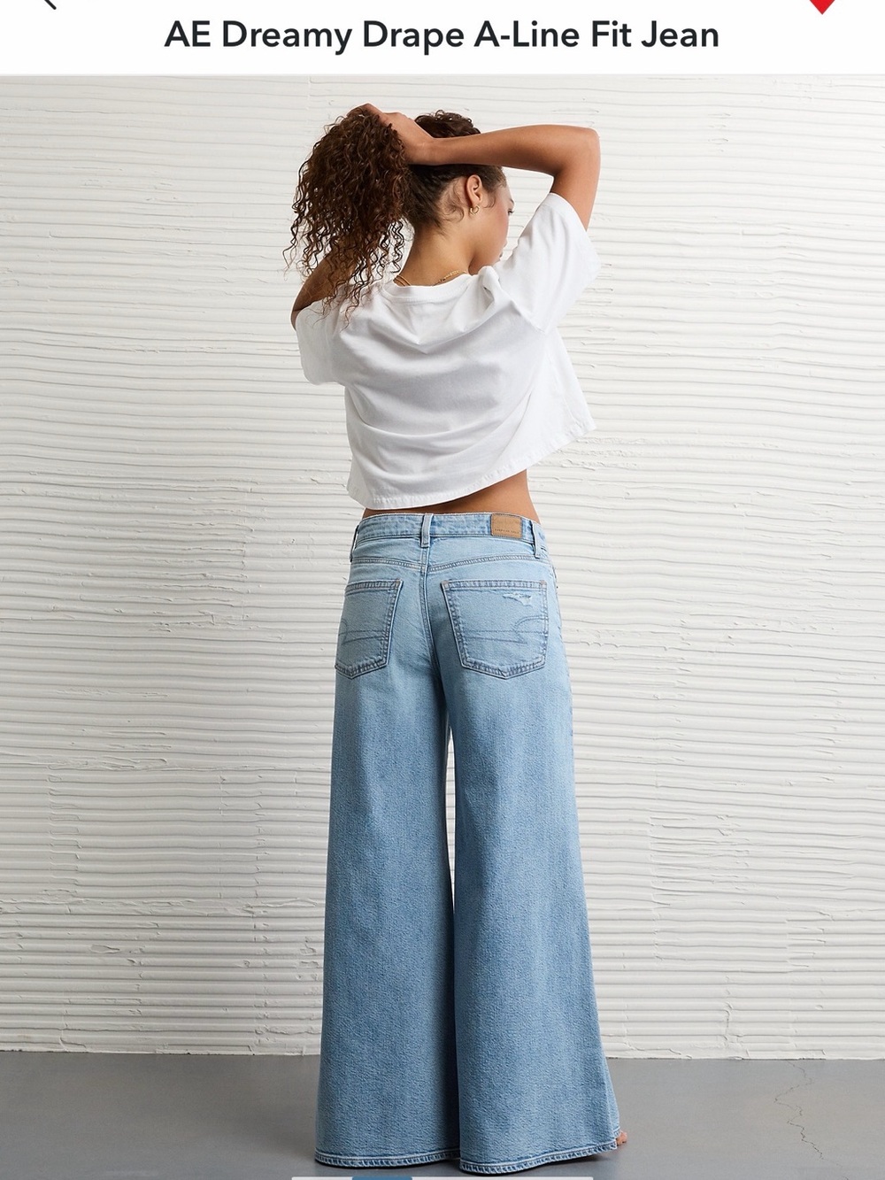 American Eagle Outfitters Light Blue Wide-Leg Jeans - Picture 2 of 6